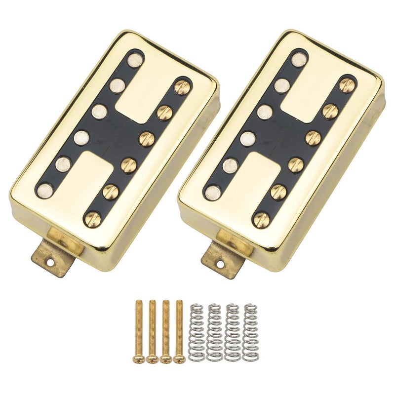 Swhmc Electric Guitar Pickup Double Coil Humbucker Neck and Bridge Pickup Set LP Les Paul Guitar Gold - Image 1